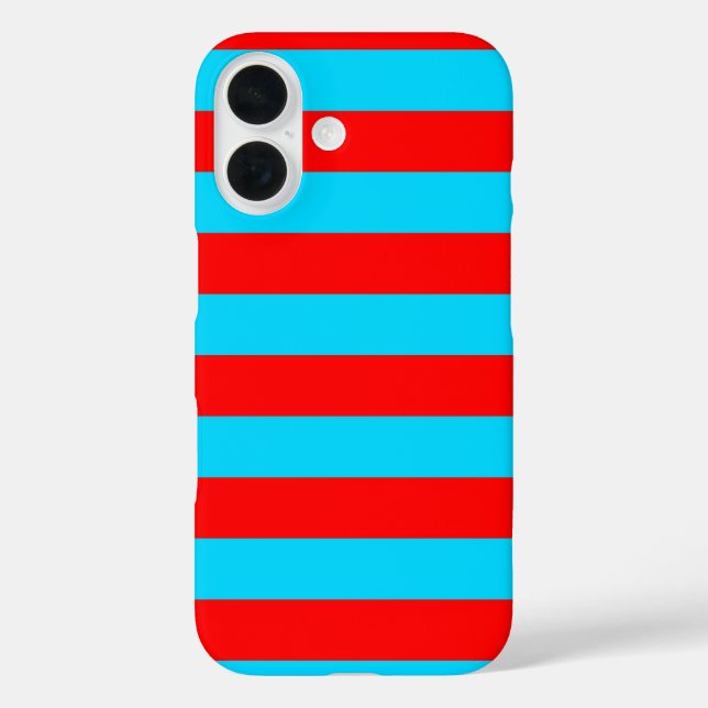 Coques Case-Mate iPhone Design de bandes rouges et bleues (Verso)