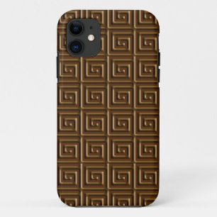 Etui iPhone Case-Mate Design de clé grecque - chocolat noir