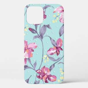 Case-Mate iPhone Case design de fleur illustration textile art, arrière 
