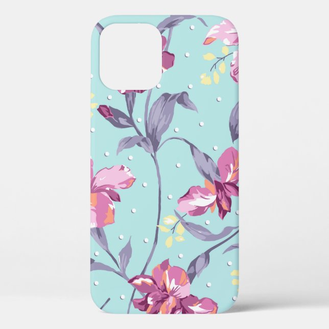 Coques Case-Mate iPhone design de fleur illustration textile art, arrière  (Verso)