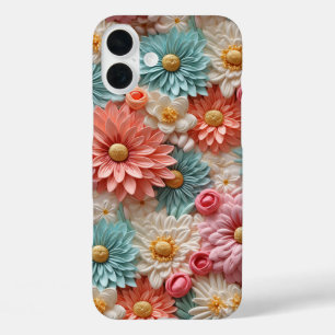 Coque Pour iPhone 16 Plus Design de fleurs Pastel
