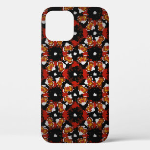 Case-Mate iPhone Case Design de fleurs vintages esquissé en rouge, brun