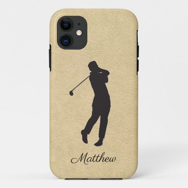 Coques Case-Mate iPhone Design de golf en cuir personnel (Dos)