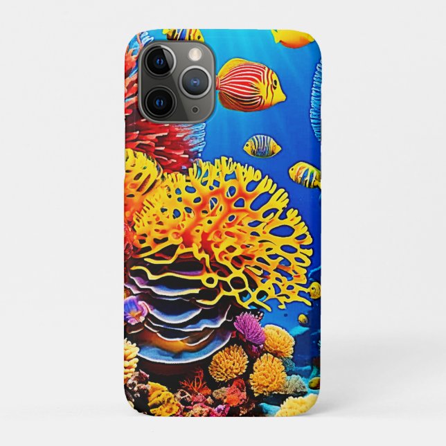 Coques Case-Mate iPhone Design de jardin de corail sous-marin (Dos)
