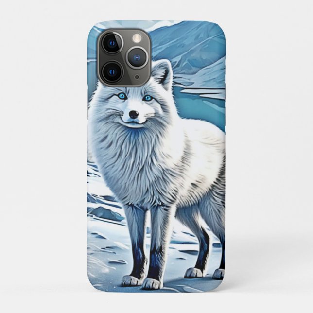 Coques Case-Mate iPhone Design de scène de Fox bleu (Dos)
