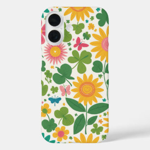 Coque Pour iPhone 16 Design des fleurs