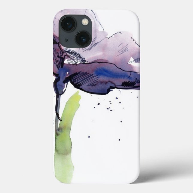 Coques Case-Mate iPhone Design d'été floral avec abstrait peint à la main (Verso)