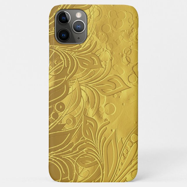 Coques Case-Mate iPhone Design doré sophistiqué et élégant en relief (Dos)