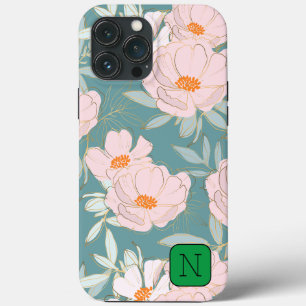 Case-Mate iPhone Case Design élégant accrocheur d'oeil initial Blue flor