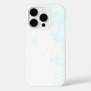 Coque iPhone 16 Pro Design élégant en bleu clair et blanc