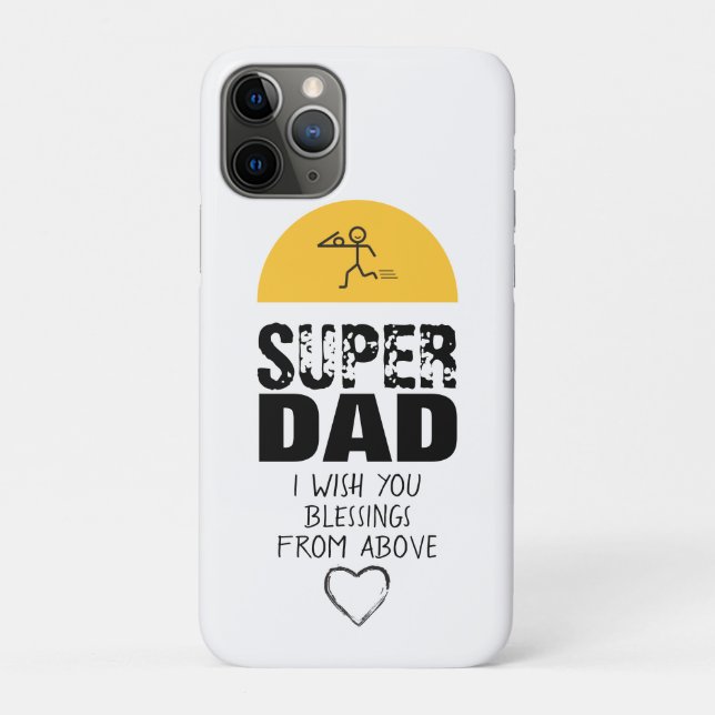 Coques Case-Mate iPhone Design élégant "SUPER DAD" Voeux personnalisés (Dos)