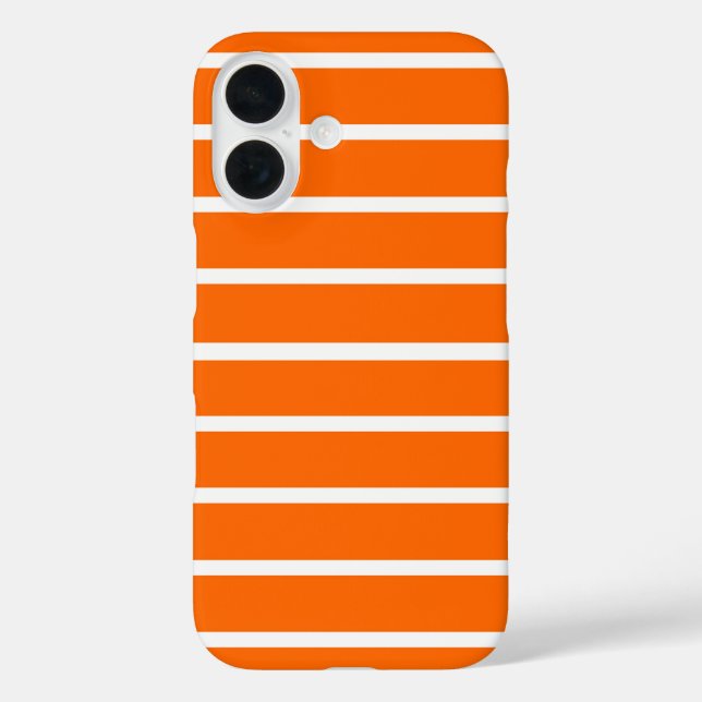 Coques Case-Mate iPhone Design en bandes orange et blanc (Verso)