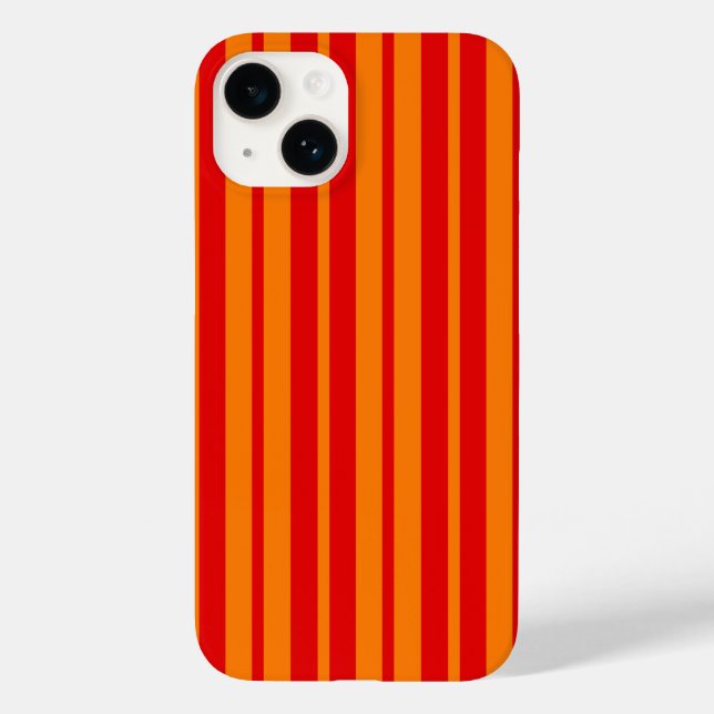 Coques Case-Mate iPhone Design en bandes rouge et orange (Verso)