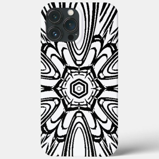 Coques Case-Mate iPhone design fleur noir et blanc (Verso)