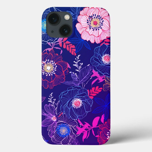 Coques Case-Mate iPhone Design floral Abstrait coloré (Verso)