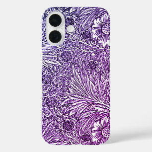 Coque Pour iPhone 16 Design floral complexe dans les tons violets et bl