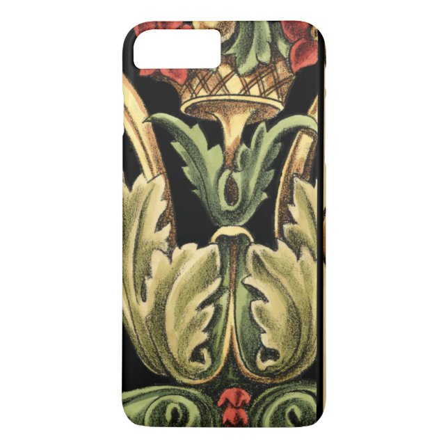 Coques Case-Mate iPhone Design floral ornemental aux frontières noires (Dos)