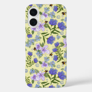 Coque Pour iPhone 16 Design floral pour IPhone 16 en jaune doux