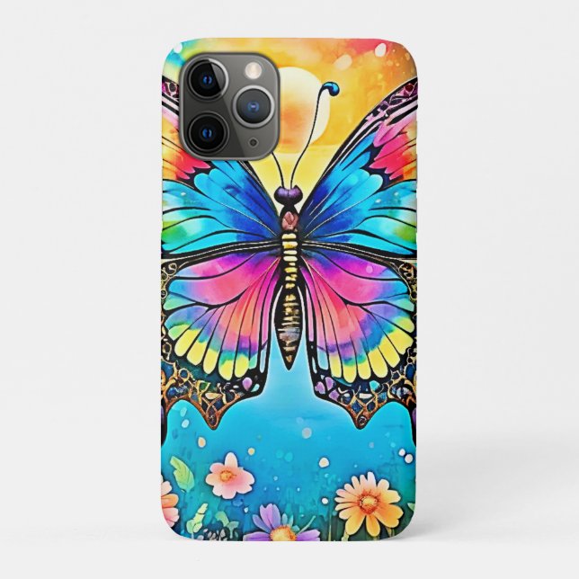 Coques Case-Mate iPhone Design floral vibreur papillon (Dos)