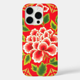 Coque iPhone 16 Pro Design floral vintage