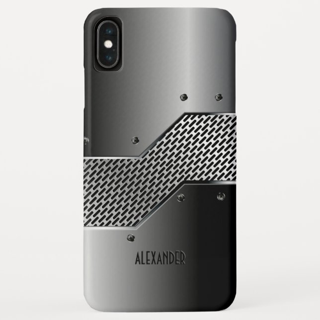 Coques Case-Mate iPhone Design géométrique gris foncé (Dos)