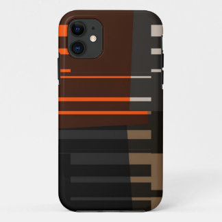 Coque iPhone 11 Design graphique à rayures modernes rétro