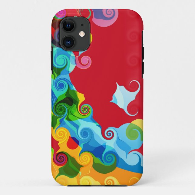 Coques Case-Mate iPhone Design graphique couleur marine (Dos)