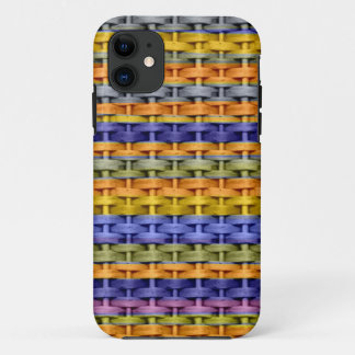 Coque iPhone 11 Design graphique d'art rétro couleur en osier