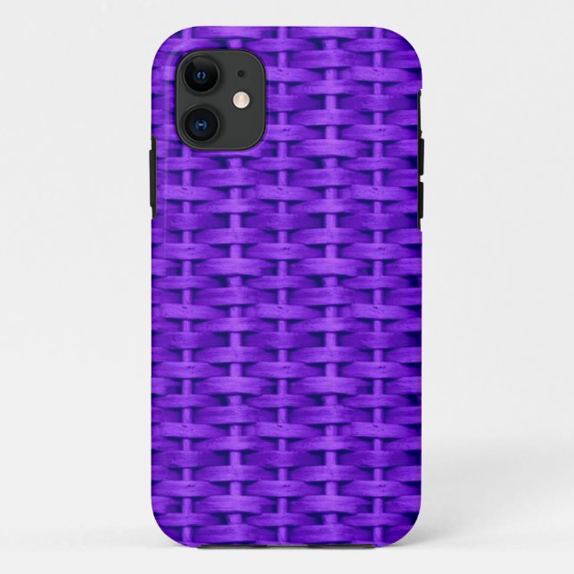 Coques Case-Mate iPhone Design graphique en osier violet (Dos)