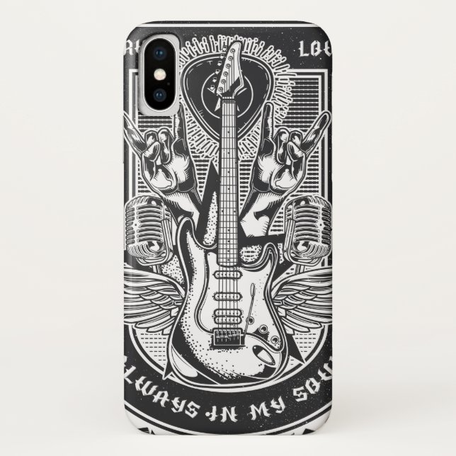 Coques Case-Mate iPhone Design Guitar Rock (Dos)
