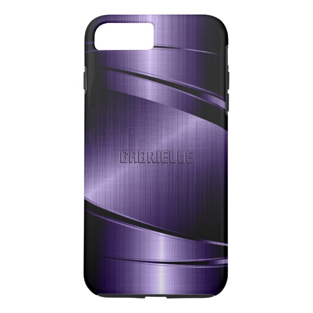 Coques Case-Mate iPhone Design métallique brillant violet (Dos)
