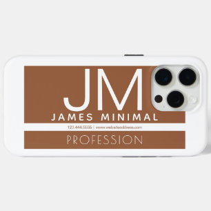 Coque Case-Mate iPhone Design minimaliste professionnel moderne Marron
