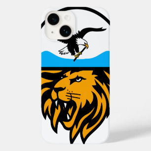Coque Case-Mate iPhone Design moderne d'aigle et de lion avec demi-lune