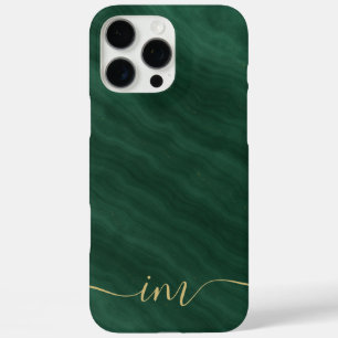 Coque iPhone 16 Pro Max Design moderne en marbre Abstrait avec initiales e