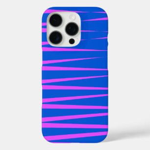 Coque iPhone 16 Pro Design motif en bleu et rose