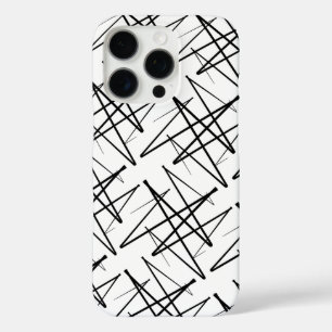 Coque iPhone 16 Pro Design motif en noir et blanc