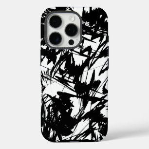 Coque iPhone 16 Pro Design motif en noir et blanc