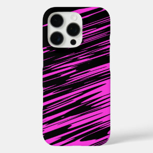 Coque iPhone 16 Pro Design motif en rose chaud et noir