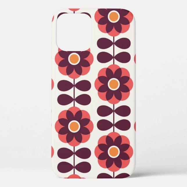 Coques Case-Mate iPhone Design motif floral transparent. Style scandinave (Verso)