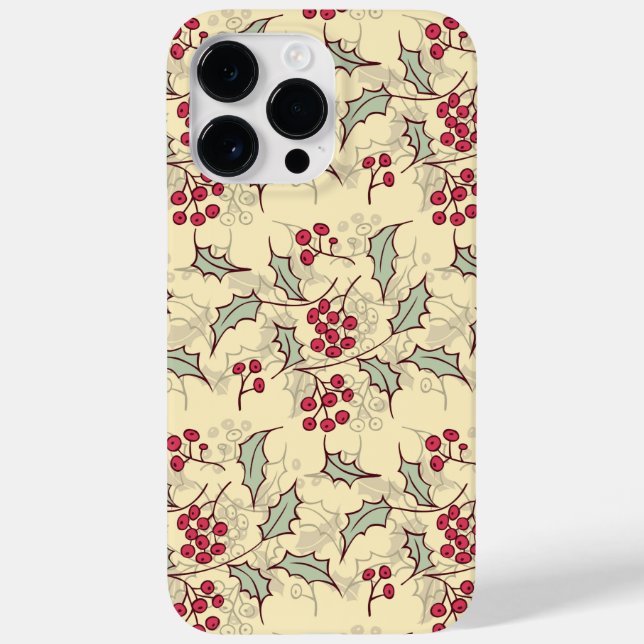 Coques Case-Mate iPhone Design motif Holly berry (Verso)