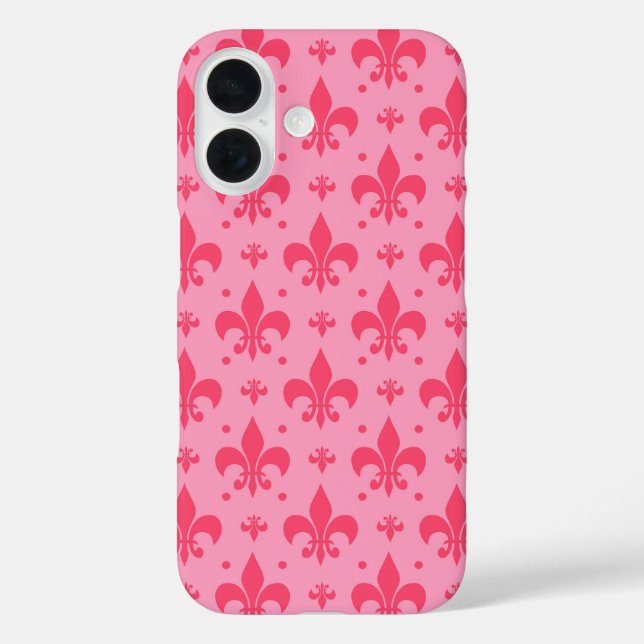 Coques Case-Mate iPhone Design Motif rose Fleur de lis (Verso)