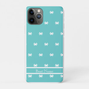 Case-Mate iPhone Case Design nautique avec crabe blanc sur bleu Turquois