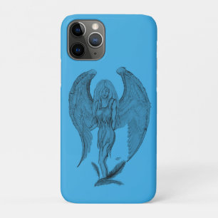 Coques Pour iPhone Design noir et bleu Angel