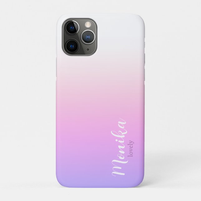 Coques Case-Mate iPhone Design ombré violet et rose   (Dos)