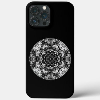 Etui iPhone 13 Pro Max Design Rond Fancy sur Noir.