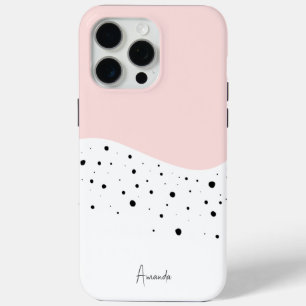 Coque Case-Mate iPhone Design rose minimal avec points Coque-Mate iPhone