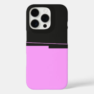 Coque iPhone 16 Pro Design simple en gris foncé et rose