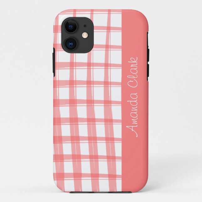 Coques Case-Mate iPhone Design simple moderne de latte rouge (Dos)