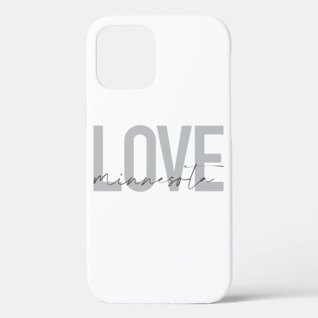 Coques Case-Mate iPhone Design simple, moderne, urbain, cool Love Minnesot (Verso)