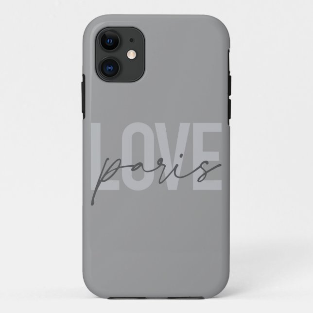 Coques Case-Mate iPhone Design simple, moderne, urbain, cool Love Paris (Dos)